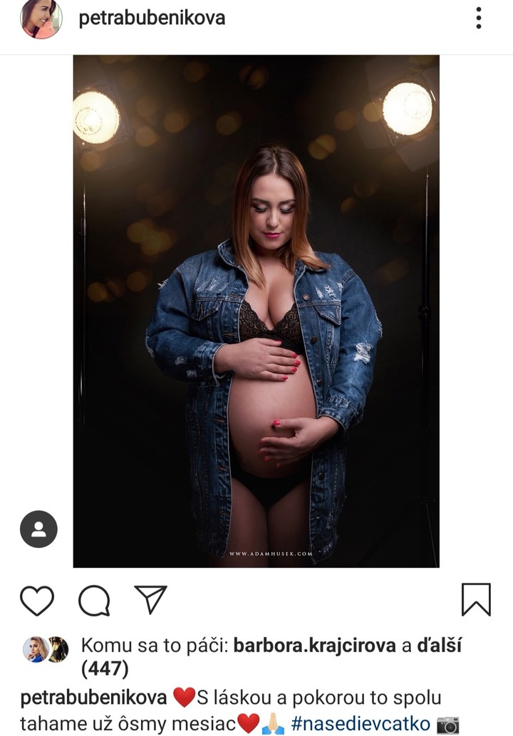 Petra Bubeníková krátko pred pôrodom